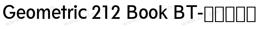 Geometric 212 Book BT字体转换
